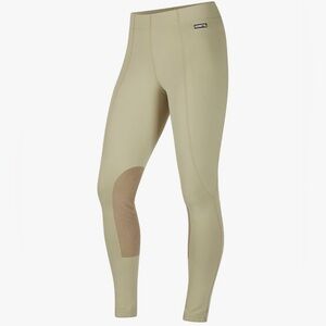 Kerrits Flow Rise Knee Patch Performance Tight in Tan. Size L